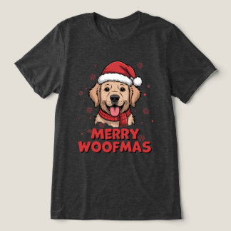 Frohe Woofmas - Weihnachten mit einem süßen Santa- Tri-Blend Shirt