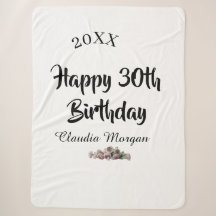 Frohen 30. Geburtstag rosa weiß mauve floraler Nam