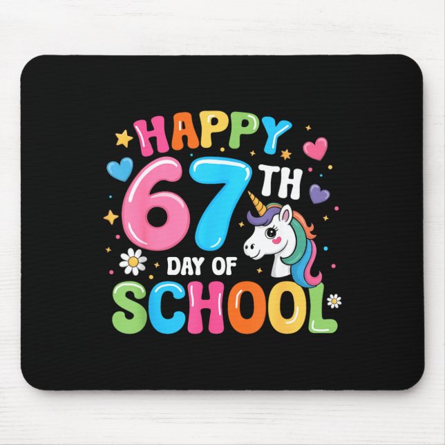 Frohen 67. Schultag Lehrern Schülern 67 Meme Mousepad (Vorne)