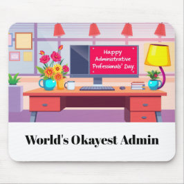 Frohen administrativen Fachkräftetag Schreibtisch Mousepad