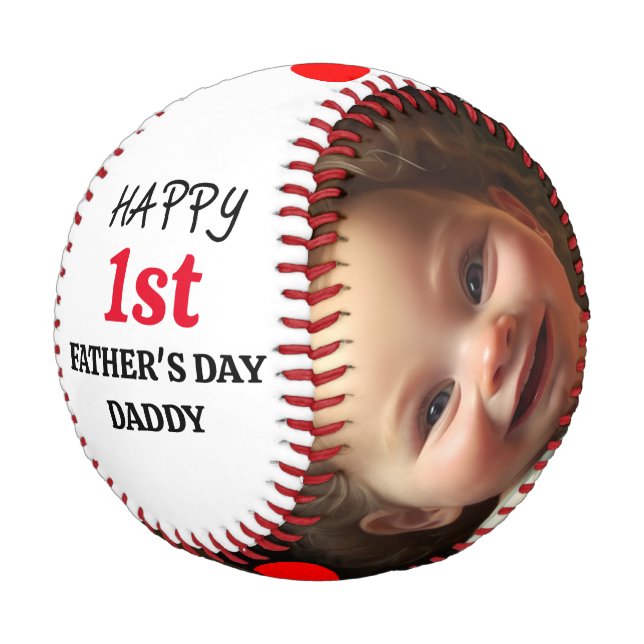 Frohen ersten Vatertag Baseball (Schrägansicht)