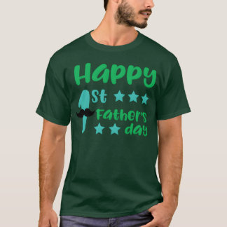 Frohen ersten Vatertag im Vintage-Stil der 80er Ja T-Shirt