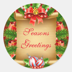 Frohen Festtage Holiday Stickers