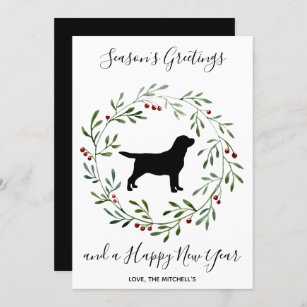 Frohen Festtage Labrador Retriever Eleganter Hund Feiertagskarte