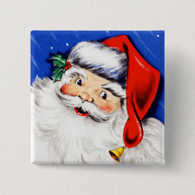 Frohen Festtage Santa Button (Vorderseite)