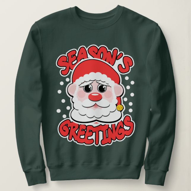 Frohen Festtage Santa Sweatshirt (Design vorne)