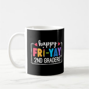 Frohen Freitag 2. Klässler Lustiger Lehrer Schüler Kaffeetasse