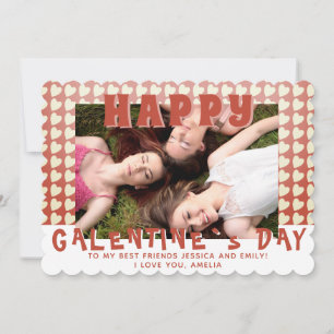 Frohen Galentine`s Day Herz Foto Freundin Feiertagskarte