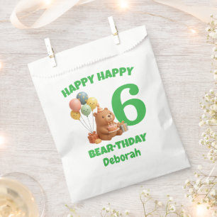 FROHEN GEBURTSTAG Maßgeschneiderter Teddybär 6. Ge Geschenktütchen