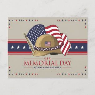 Frohen Gedenktag USA-Flagge Militär Postkarte