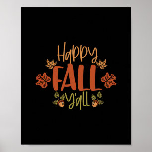 Frohen Herbst euch allen Herbst Truthähne Frohes E Poster