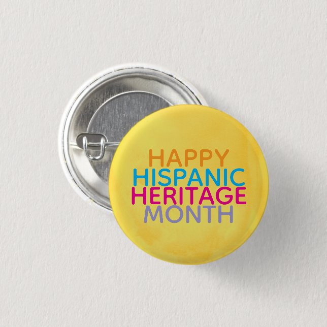 Frohen Hispanic-Erbe-Monat  Button (Vorne & Hinten)