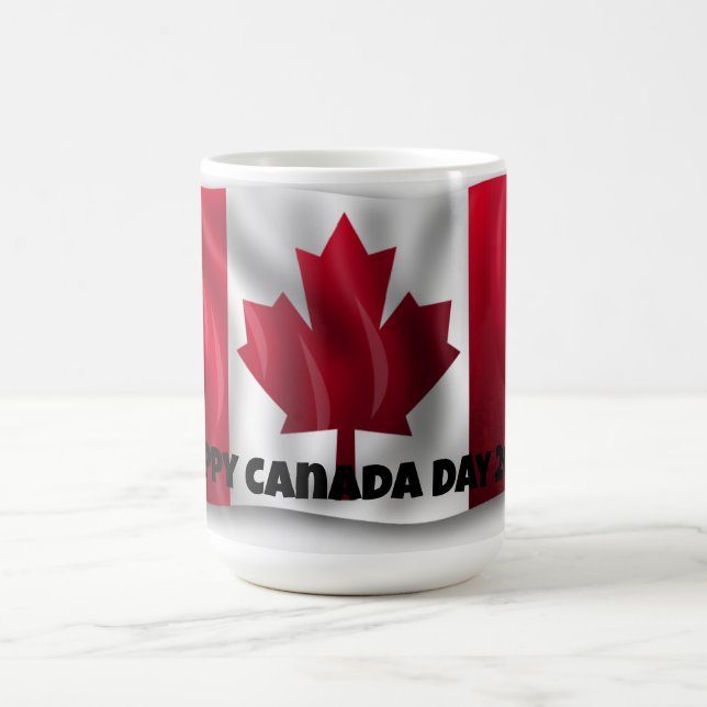 Frohen Kanada-Tag-Becher Kaffeetasse (Mittel)