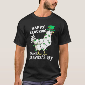 Frohen krähenden St. Patrick's Day Hühner Leprecha T-Shirt