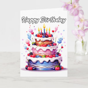Frohen Leckeren Kuchentag Karte
