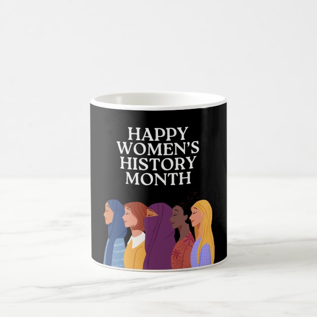 Frohen Monat der Frauengeschichte Kaffeetasse (Mittel)