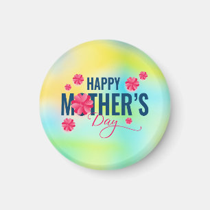 Frohen Muttertag Blumen-Design Magnet