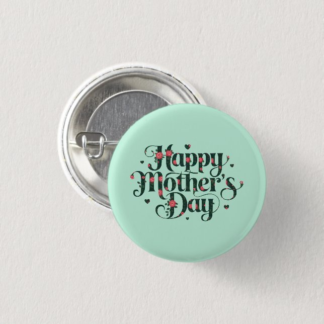 Frohen Muttertag Button (Vorne & Hinten)