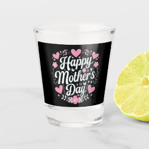 Frohen Muttertag Cute Floral Mama Oma Schnapsglas