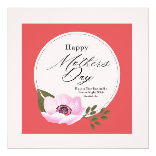 Frohen Muttertag Dankbarkeit. Du bist Unsere Welt Fotodruck