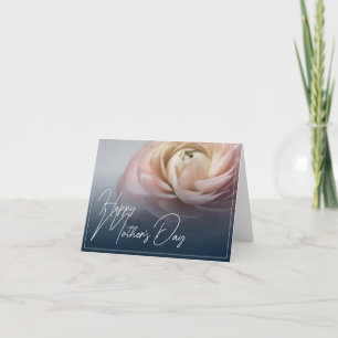 Frohen Muttertag mit großer rosa Rose Dankeskarte