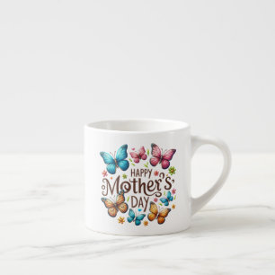 Frohen Muttertag mit Schmetterlingen Clipart Espressotasse