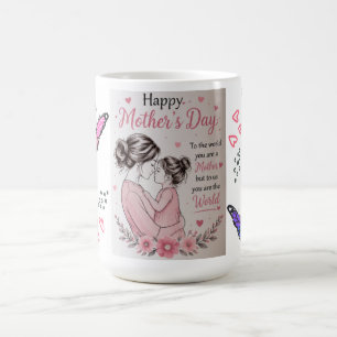 Frohen Muttertag Schmetterling Tasse