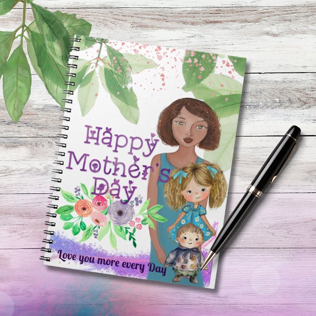 FROHEN MUTTERTAG von Kindern Notizblock (HAPPY MOTHER'S DAY from kids )