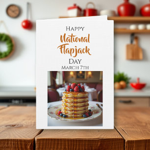 Frohen Nationalen Flapjack-Tag   7. März Karte
