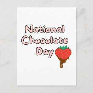 Frohen nationalen Schokoladentag Postkarte