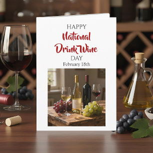 Frohen Nationaler Weintag! 18. Februar Karte