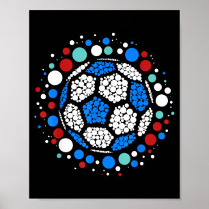 Frohen Punktetag 2025 Polka Punkt Fußball Liebhabe Poster