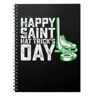 Frohen Sankt-Hattrick-Tag Eishockey-St. Patricks Notizblock