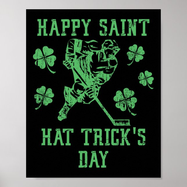 Frohen Sankt Huttricks Tag Lustiger St. Patrick's  Poster (Vorne)