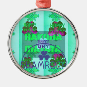 Frohen Sankt Patrick's Day Hakuna Matata Kunstpost Ornament Aus Metall