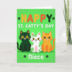 Frohen St. Cattys-Tag Nichte Karte