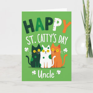 Frohen St. Cattys Tag Onkel Card Karte