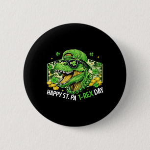 Frohen St Pat-rex Tag Dinosaur Camo St Patricks Da Button