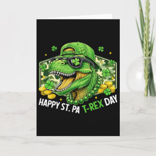 Frohen St Pat-rex Tag Dinosaur Camo St Patricks Da Karte