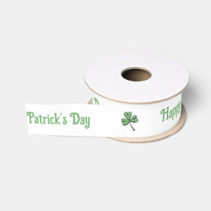 Frohen St. Patrick’s Tag Grüne Kleeblatt Ripsband