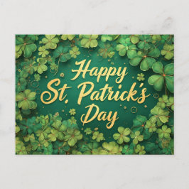 Frohen St. Patrick’s Tag Kleeblatt-Design Postkarte