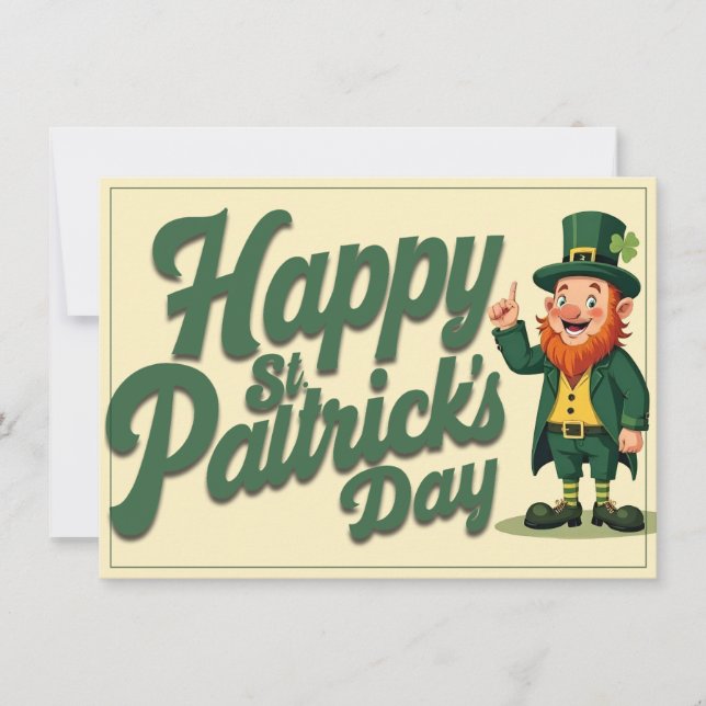 Frohen St. Patrick’s Tag Niedlicher Kobold (Vorderseite)