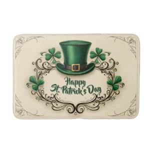 Frohen St. Patrick’s Tag Shamrock-Design Badematte