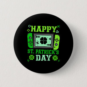 Frohen St. Patrick Tag Glücklicher Spieler Paddys Button