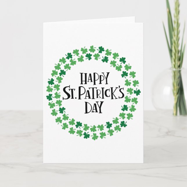 Frohen St. Patrick's Day 1  Karte (Vorderseite)