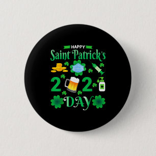 Frohen St. Patrick's Day 2024 Irisches Kleeblatt G Button