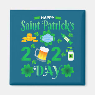 Frohen St. Patrick's Day 2024 Irisches Shamrock-Ge Magnet