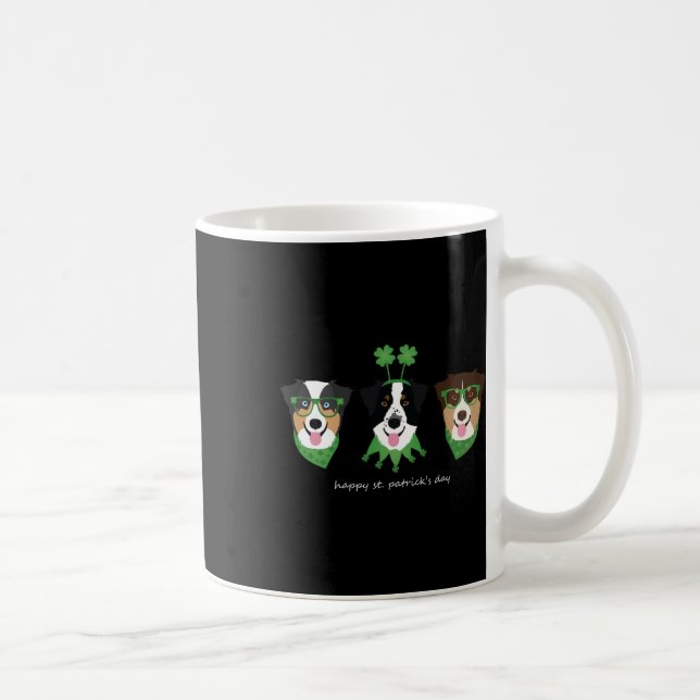 Frohen St. Patrick's Day Australian Shepherd Hunde Kaffeetasse (Rechts)