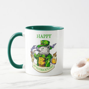 Frohen St. Patrick's Day Bier Irische Katze Lustig Tasse