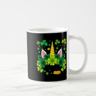 Frohen St. Patrick's Day Einhorn Gesicht Irisches Kaffeetasse